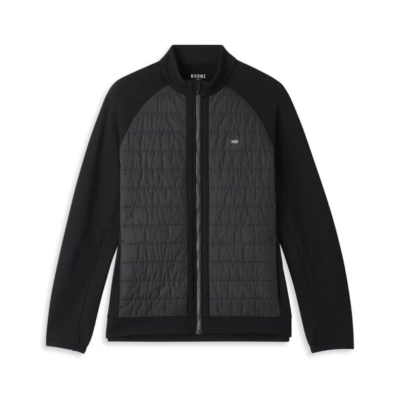 Rhone Men's Alpine Insulated Active Quilted Jacket Pockets Stretch Fleece Black - Picture 6 of 8